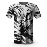 Sanji Black and White Brush Stroke Art T-shirt