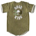 Sogeking Usopp Striped Moss Green Baseball Uniform