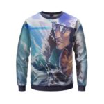 South Blue Admiral Kuzan Aokiji Artwork Crewneck Sweatshirt