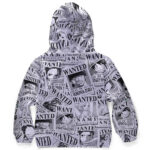 Straw Hat Crews Wanted Poster Collage Kids Hoodie