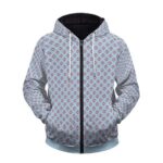 Straw Hat Helmsman Jinbe Logo Pattern Cool Zip Up Hoodie