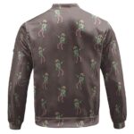 Straw Hat Musician Brook Pattern Brown Bomber Jacket