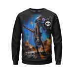 Straw Hat Musician Brook Stylish Crewneck Sweatshirt