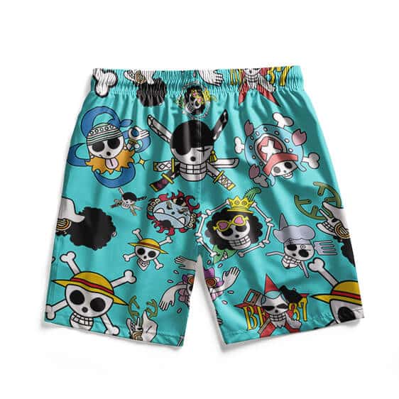 Straw Hat Pirate Icons Cool Men's Beach Shorts