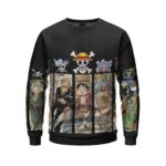 Straw Hat Pirates Crew Cut-Outs And Logos Black Sweatshirt