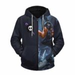 Straw Hat Pirates Member Brook Dead Bones Zip Up Hoodie