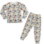 Straw Hat Pirates Members Art Pattern Cute Nightwear Set