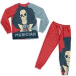 Straw Hat Pirates Musician Brook Hope Parody Art Pajamas Set