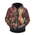 Straw Hat Pirates Sniper Usopp Artwork Epic Zip Up Hoodie