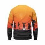 Straw Hat Pirates Sunset Silhouette Orange Sweatshirt