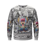 Surprised Tony Chopper Comic Manga Strip Art Sweatshirt