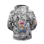 Surprised Tony Chopper Comic Manga Strip Art Zip Hoodie
