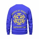 Trafalgar Law Pirates Of Hearts Jolly Roger Blue Sweatshirt