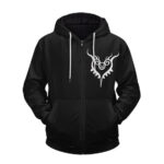 Trafalgar Law Tattoo And Jolly Roger Symbol Zip Up Hoodie