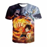 One Piece Pirate Warrior D.Luffy Marshall D.Teach Kuzan Characters T-shirt