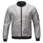 Whitebeard Pirates Jolly Roger Design White Bomber Jacket