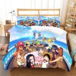 Chibi Straw Hat Pirates Messy Ship Deck Dinner Bedding Set