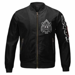 Ace Iconic Tattoo & Whitebeard Pirates Black Kids Jacket