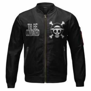 Black One Piece Symbol 'To Be Continued' Kids Jacket