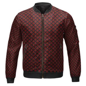 Black and Red Portgas D. Ace Spade Pattern Children's Bomber Jacket