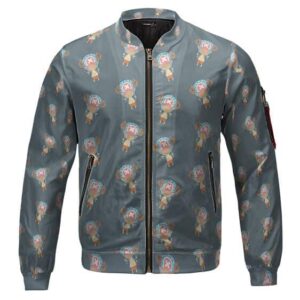 Fun Tony Tony Chopper Pattern Grey Kids Bomber Jacket