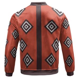 Jinbe-Inspired Geometric Pattern Children's Bomber Jacket