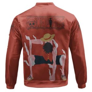 One Piece Red Luffy Gear Second Kids Bomber Jacket