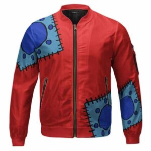 Red Luffy Wano Arc Kimono Style Kids Bomber Jacket