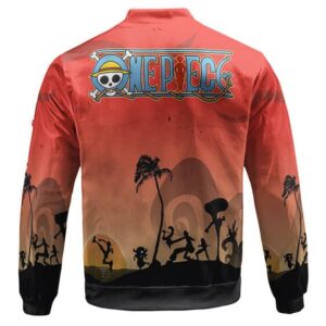 Straw Hat Pirates Silhouette Design Red Kids Jacket