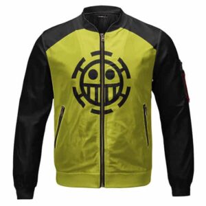 Trafalgar Law Heart Pirates Yellow & Black Kids Varsity Jacket