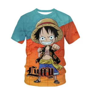 Adventure Luffy Map Design One Piece Kids T-Shirt