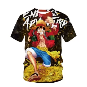 Adventure Luffy Treasure and Feast Design Kids T-Shirt