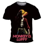 Black Luffy Shadow One Piece Anime Kids T-Shirt