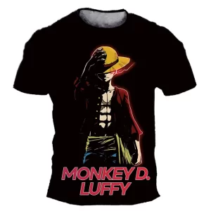 Black Luffy Shadow One Piece Anime Kids T-Shirt