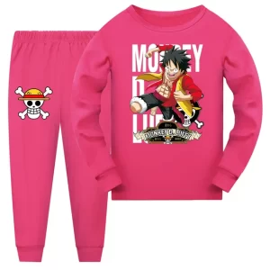 Hot Pink Monkey D. Luffy One Piece Kids Pajama Set