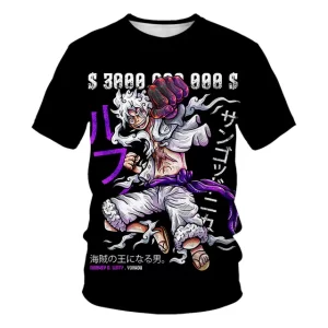 Luffy's 3 Billion Bounty Black Gear 5 Boys' T-Shirt