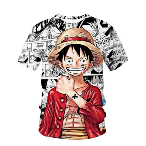 Manga Collage Luffy Iconic Pose Kids T-Shirt for Children