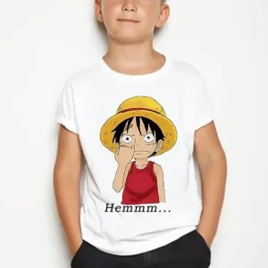 One Piece Funny Luffy Hemmm Iconic Pose Boys' T-shirt