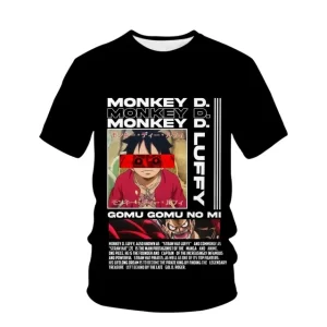 One Piece Monkey D. Luffy Gomu Gomu No Mi T-shirt for Kids