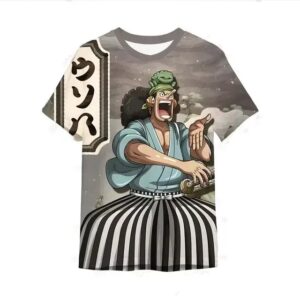 One Piece Usopp Wano Samurai Outfit T-shirt for Boys