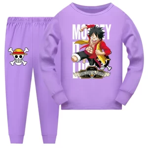 Purple Monkey D. Luffy One Piece Children's Pajama Set