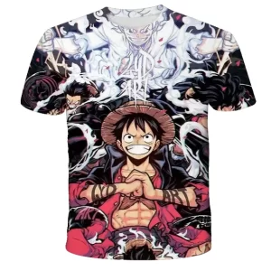 Luffy Gear Transformation Art One Piece Children's T-shirt