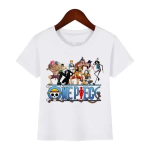 One Piece Straw Hat Pirate Crew White Children's T-shirt