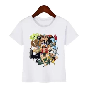 One Piece Straw Hat Pirates Battle Pose T-shirt for Children