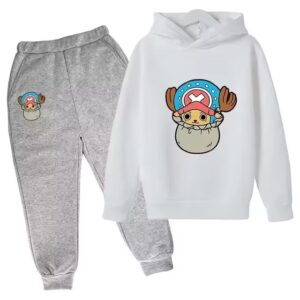 Candy Lover Tony Chopper White Gray Hoodie Set for Children