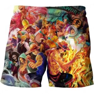 Epic One Piece Action Luffy & Ace Collage Children's Shorts