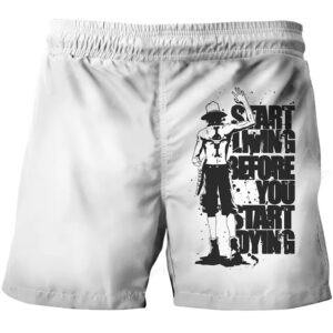 Fire Fist Ace Motivation Quote Graphic One Piece Kids Shorts