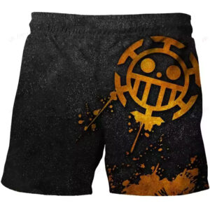 Heart Pirates Gold Emblem Paint Drip Shorts for Kids