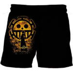 Heart Pirates Trafalgar Law Emblem Black Shorts for Boys