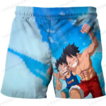 Lively Young and Adult Luffy Sky Blue Shorts for Children